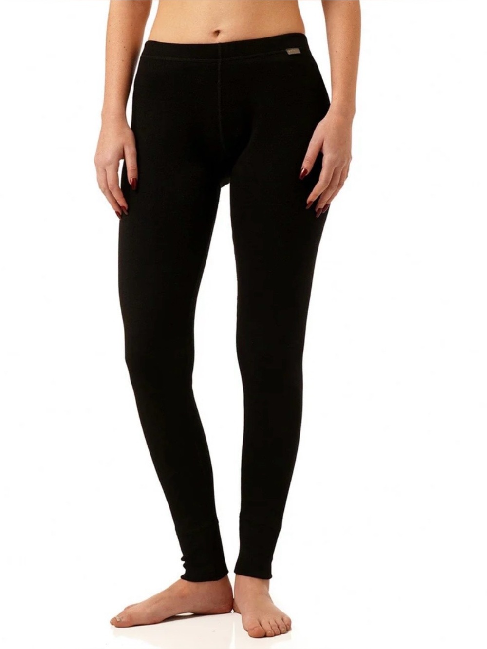 Meriwool Black Merino Wool Base Layer Leggings Size Medium